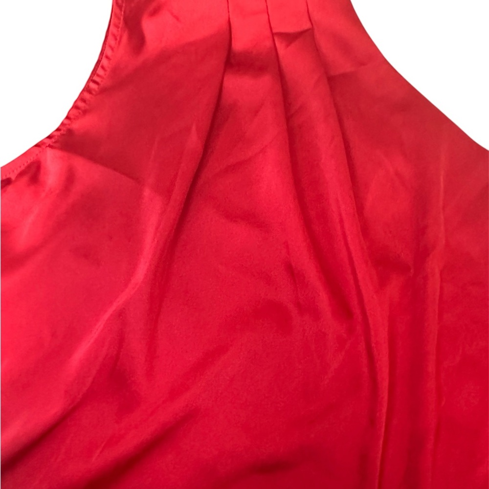 Bold Elements Red Asymmetrical Sleeveless Blouse - image 2